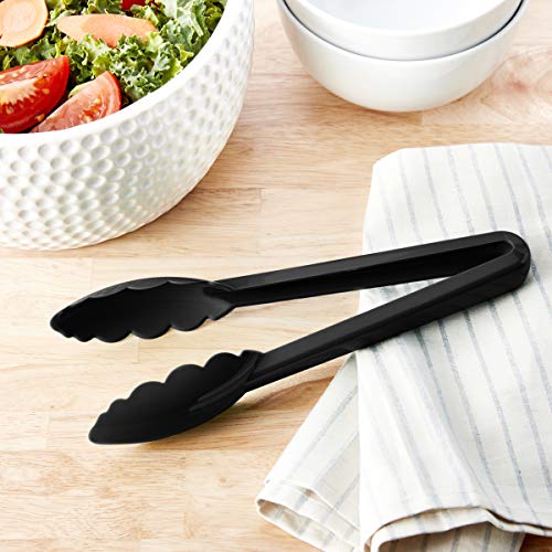 Mercer Culinary Hell's Tools Hi-Heat Utility Tongs  9.5 Inch  Black