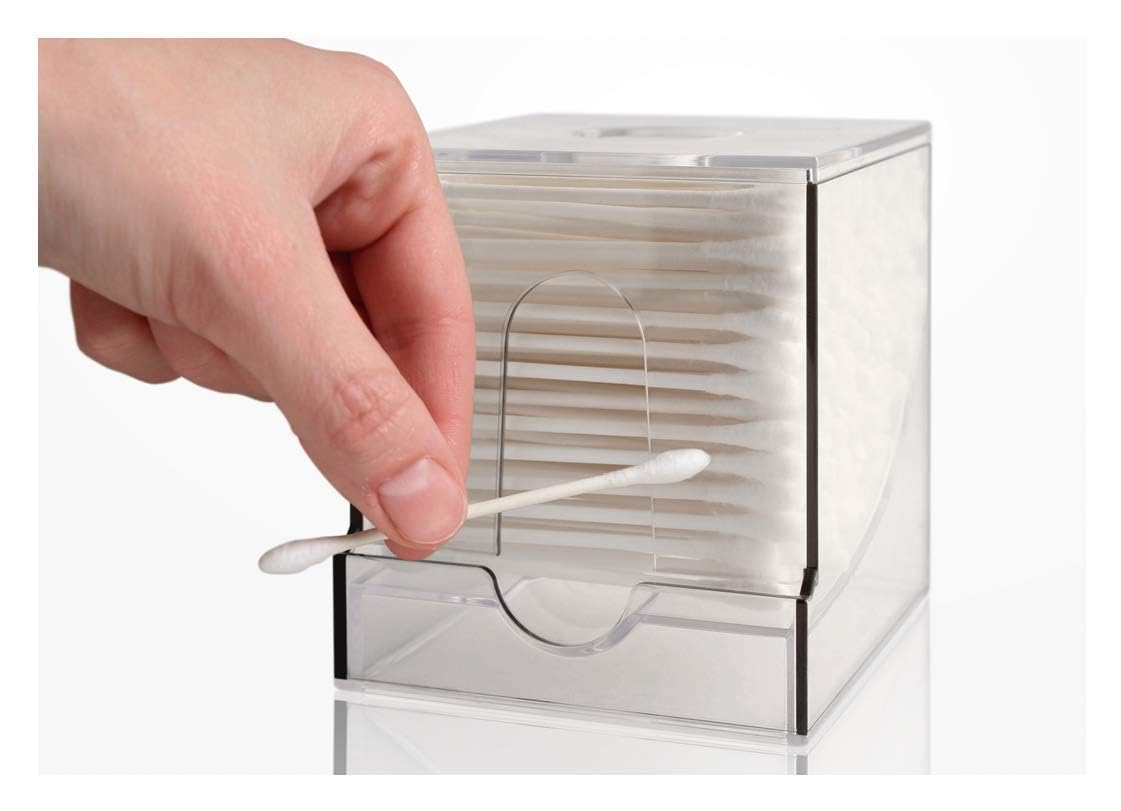Goren Enterprises Cotton Swab Dispenser, Clear, 1 Count (Pack Of 1)