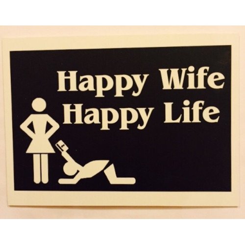 Funcart Happy Wife Happy Life Photo Booth Board