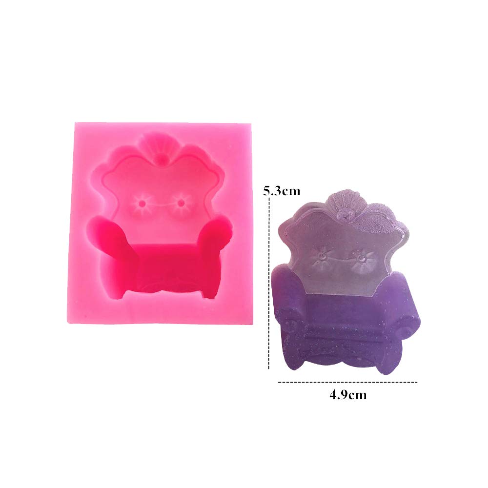 3D Sofa Chair Silicone Mold European Style Furniture Cake Decorating Molds Fondant Cake Mould Chocolate Candy Gum Paste Soap Mou