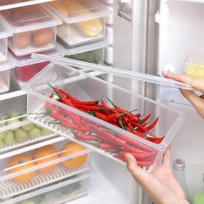 Meelana Plastic Fridge Container  1500 Ml (6)