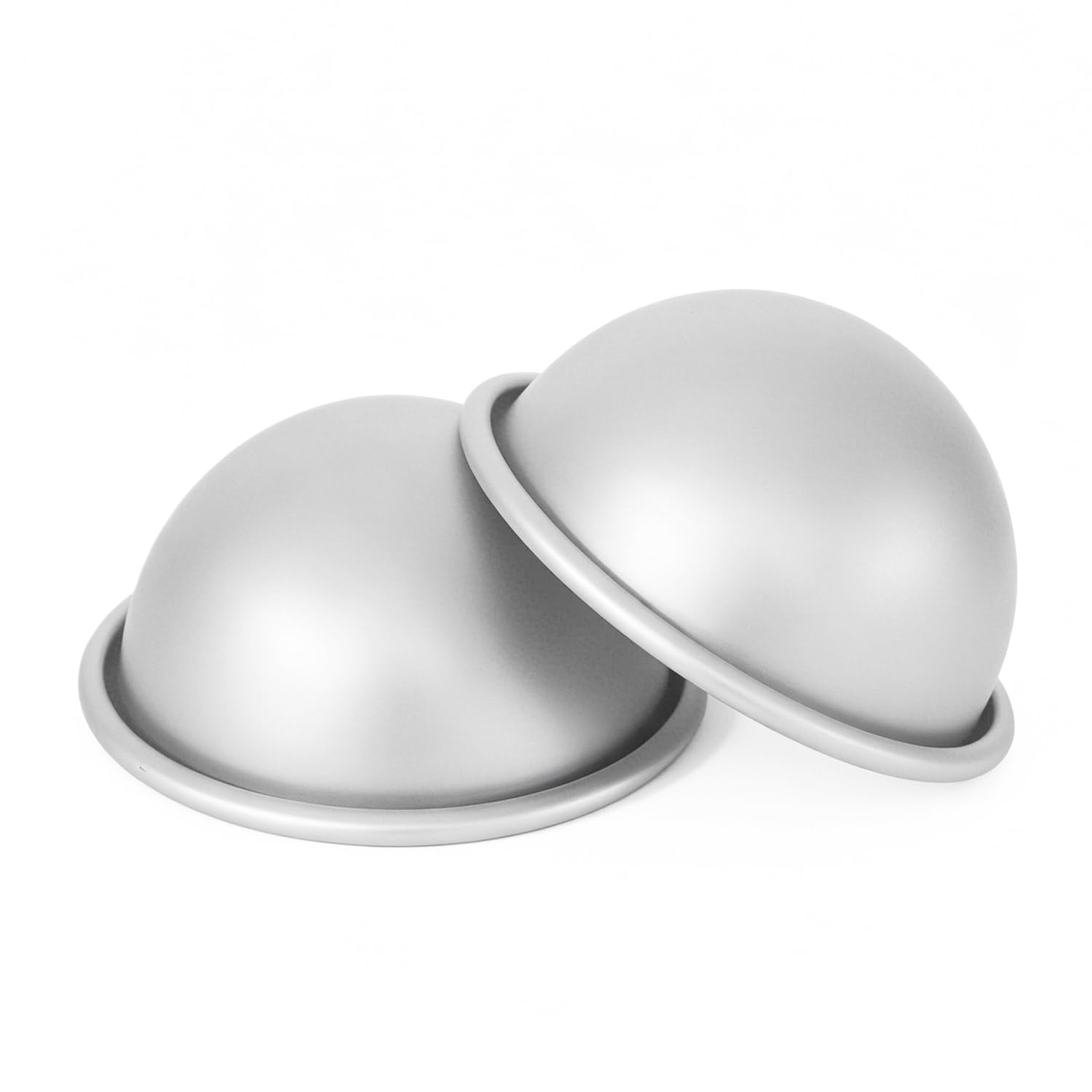 LoveDeal 4 Inch Sphere Cake Pan Set, Aluminum Alloy Cute 3D Hemisphere Mold