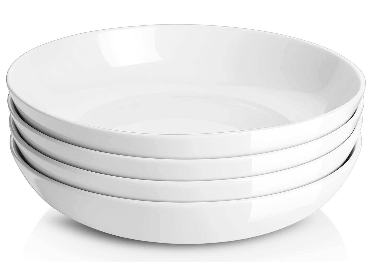 Y Yhy 9.75'' Large Pasta Bowls, 50 Ounces Big Salad Bowls, Ceramic Serving Bowl Set Of 4, Wide And Shallow Bowls Set, Microwave