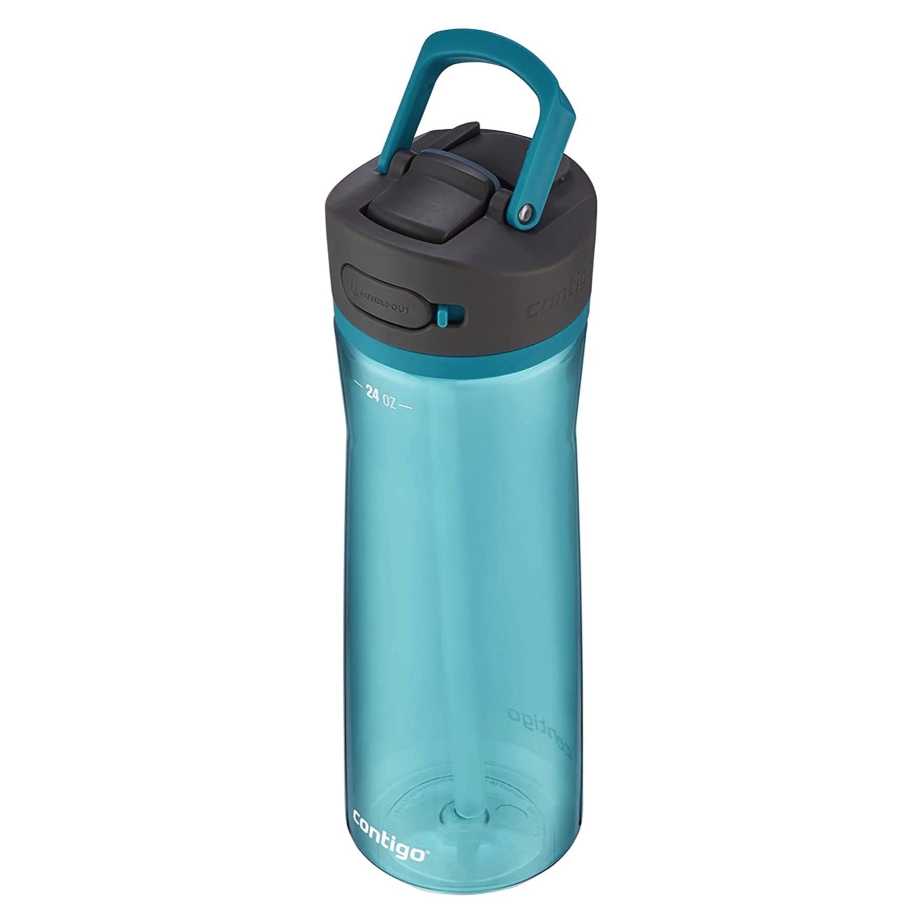 Contigo Ashland 2.0 Leak-Proof, Dishwasher Safe Water Bottle With Lid Lock & Angled Straw, Interchangeable Lid, 24Oz - Juniper