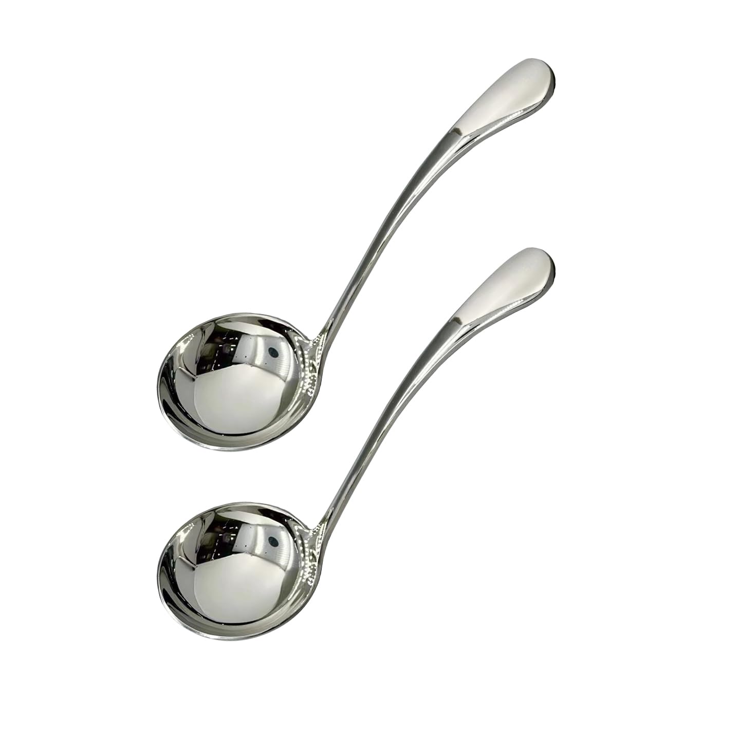 Wenkoni Small Ladle,Gravy Ladle,Soup Ladle,Sauce Ladle 18/10 Stainless Steel 7.9 Ladle (2 Pack,Silver).