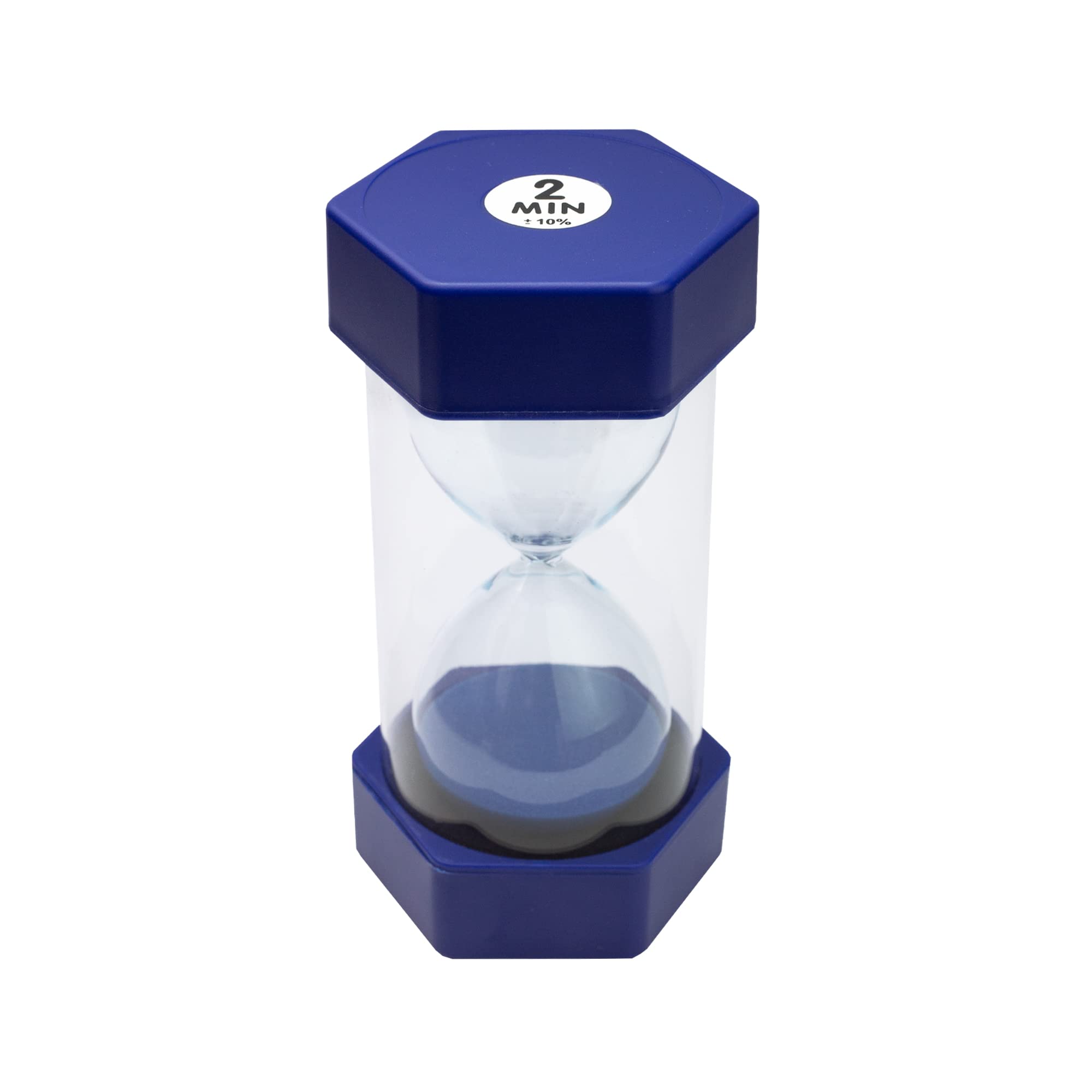 TeacherFav Sand Timer for Kids - 2 Minute Blue - 6.3 inches Hourglass Acrylic Covered Clock for Classroom, Home & Kids Room - La