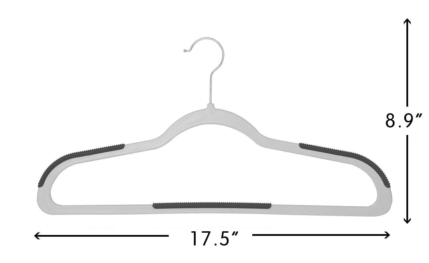 Finnhomy Heavy Duty 50 Pack Plastic Hangers, Clothes Hangers With New Generation Non-Slip Pads,Space Saving Easy Slide Organizer