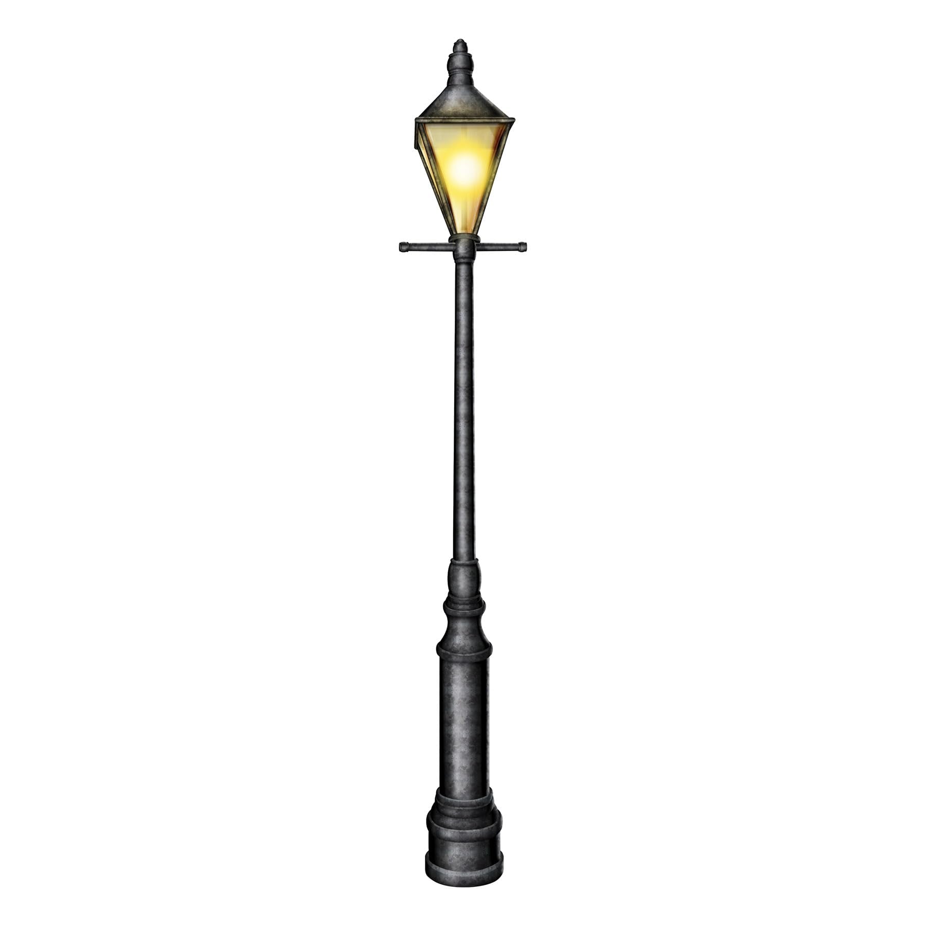 Beistle Lamppost Photo Props, 6 Tall - Mardi Gras Street Light Wall Decorations, Cut Out Parisian Christmas Party Backdrop