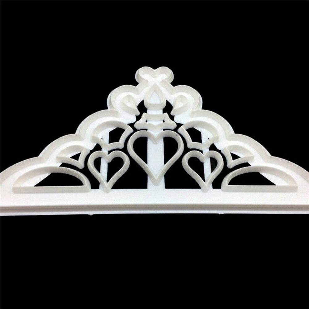 Wixine 2Pcs Crown Chocolate Mold Silicone Mold Fondant Pastry Baking Decor Tools