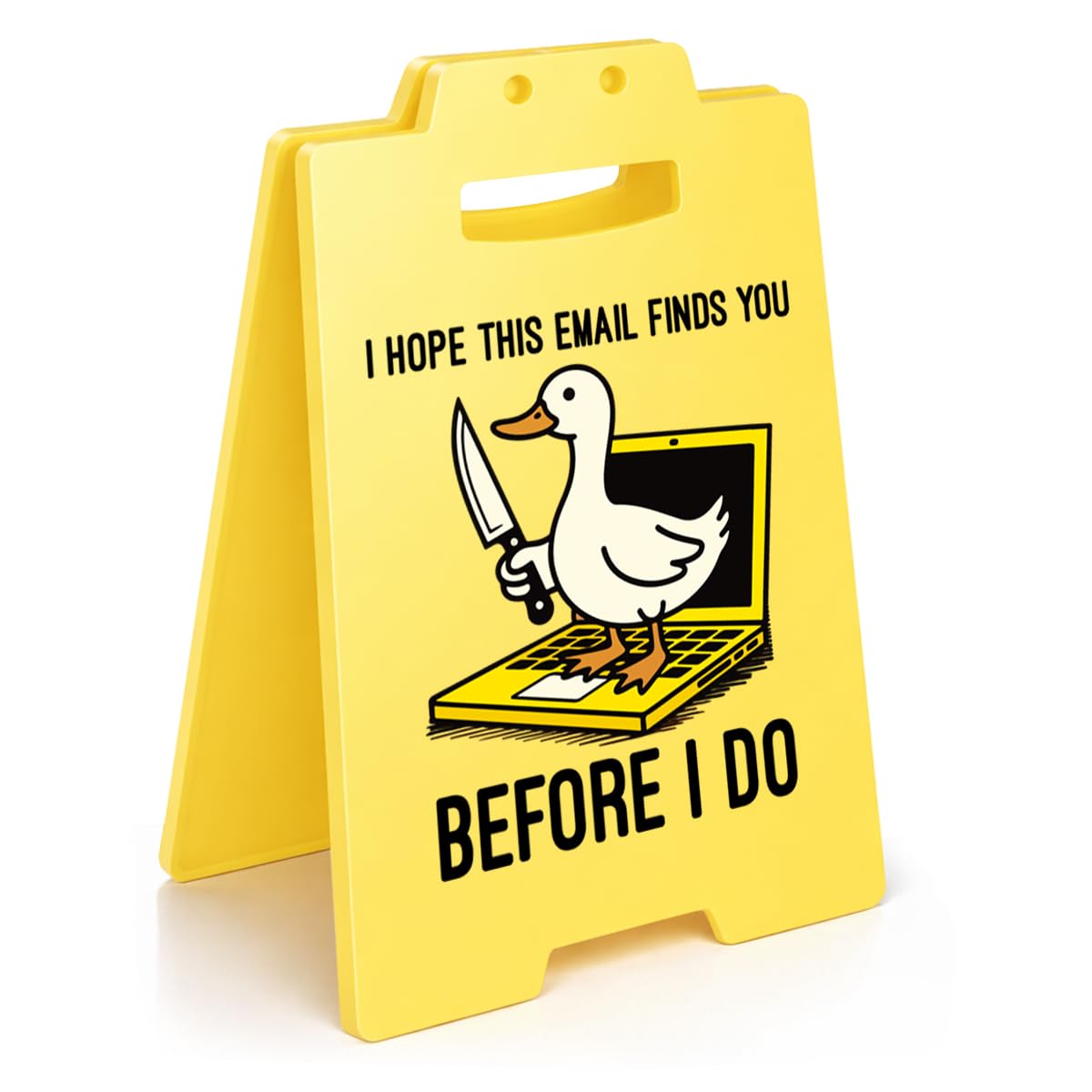Funny Goose Office Desk Decor Sign - Work Humor I Hope This Email Finds You Sign Cubicle Decor - Fun Gag Gifts for Coworkers Col