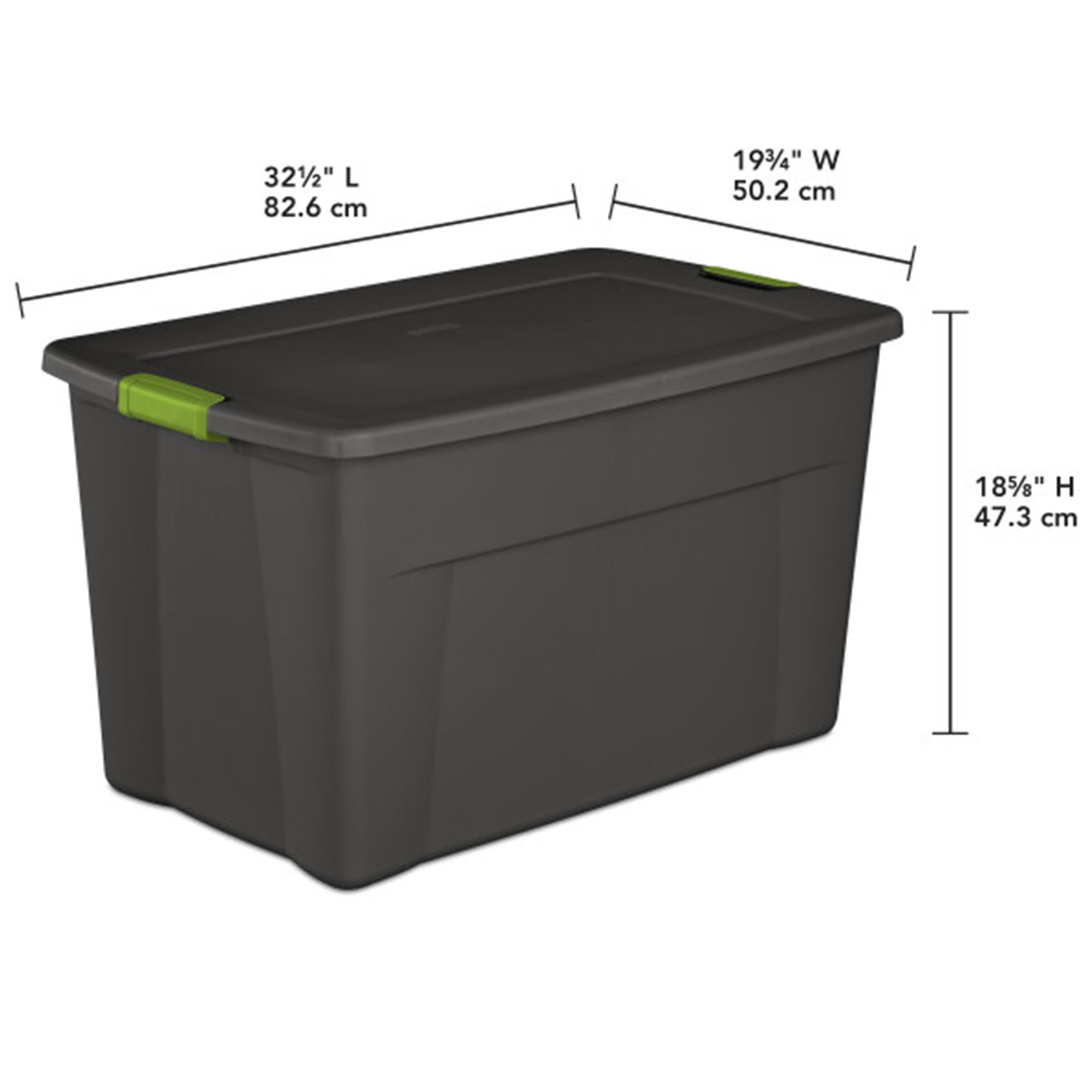Sterilite 4-Pack Storage Bins With Lids, Extra Large Tote Bin Containers, 35 Gallon, Gray
