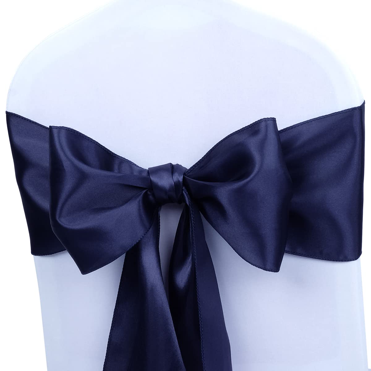 Babenest Satin Chair Sashes Ties Upgraded 50 pcs Chair Ribbons Bows for Wedding Banquet Party Christmas Baby Shower Events Decor