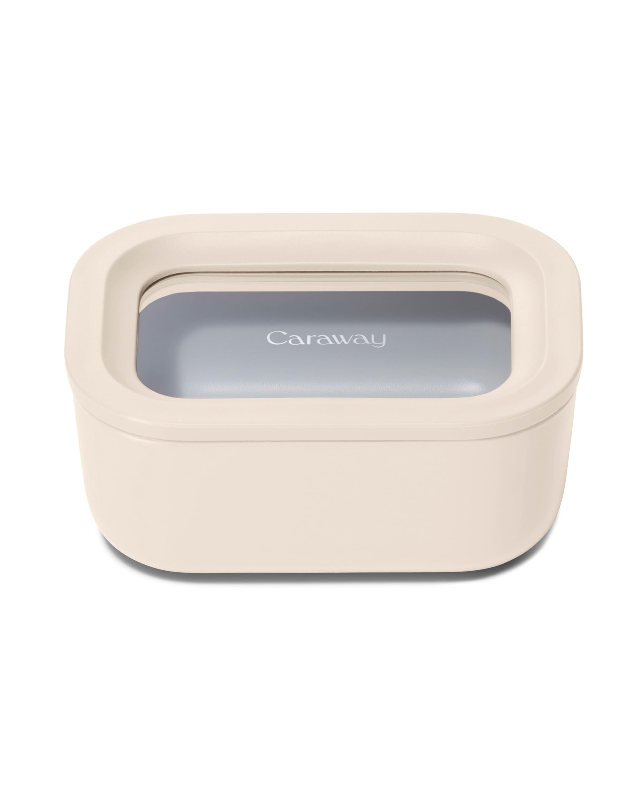 Caraway Mini Rectangle Food Storage Container - 2.6 Cup Glass Storage Container for Food - Non-Toxic Ceramic-Coated Glass - Air 