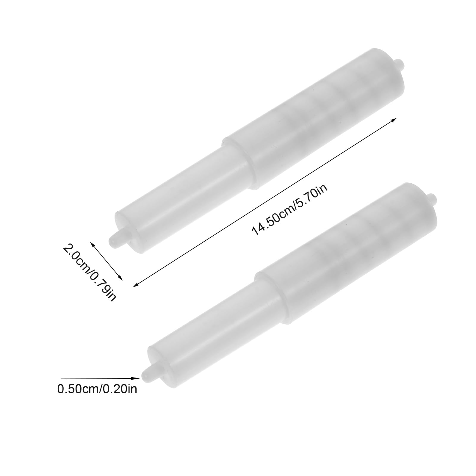 Toilet Paper Roller 2 Pack White Toilet Paper Holder Roller Spindle Replacement Rod Plastic Spring Loaded Paper Box Roller Roll