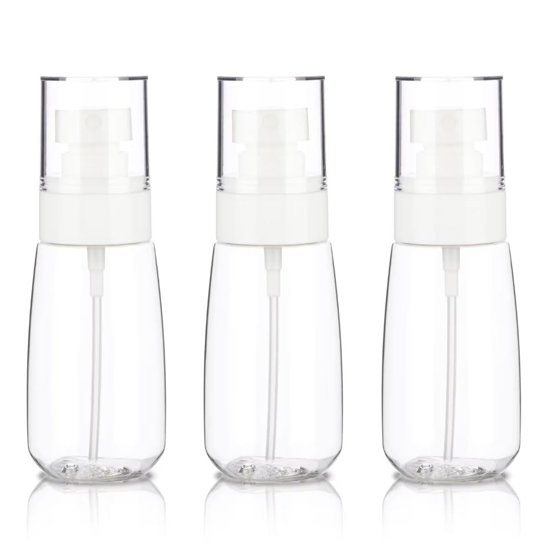 Givitasot 3Pack Small Spray Bottle, 2Oz Mini Spray Bottles, Clear Empty Travel Spray Bottle, Fine Mist Plastic Spray Bottles