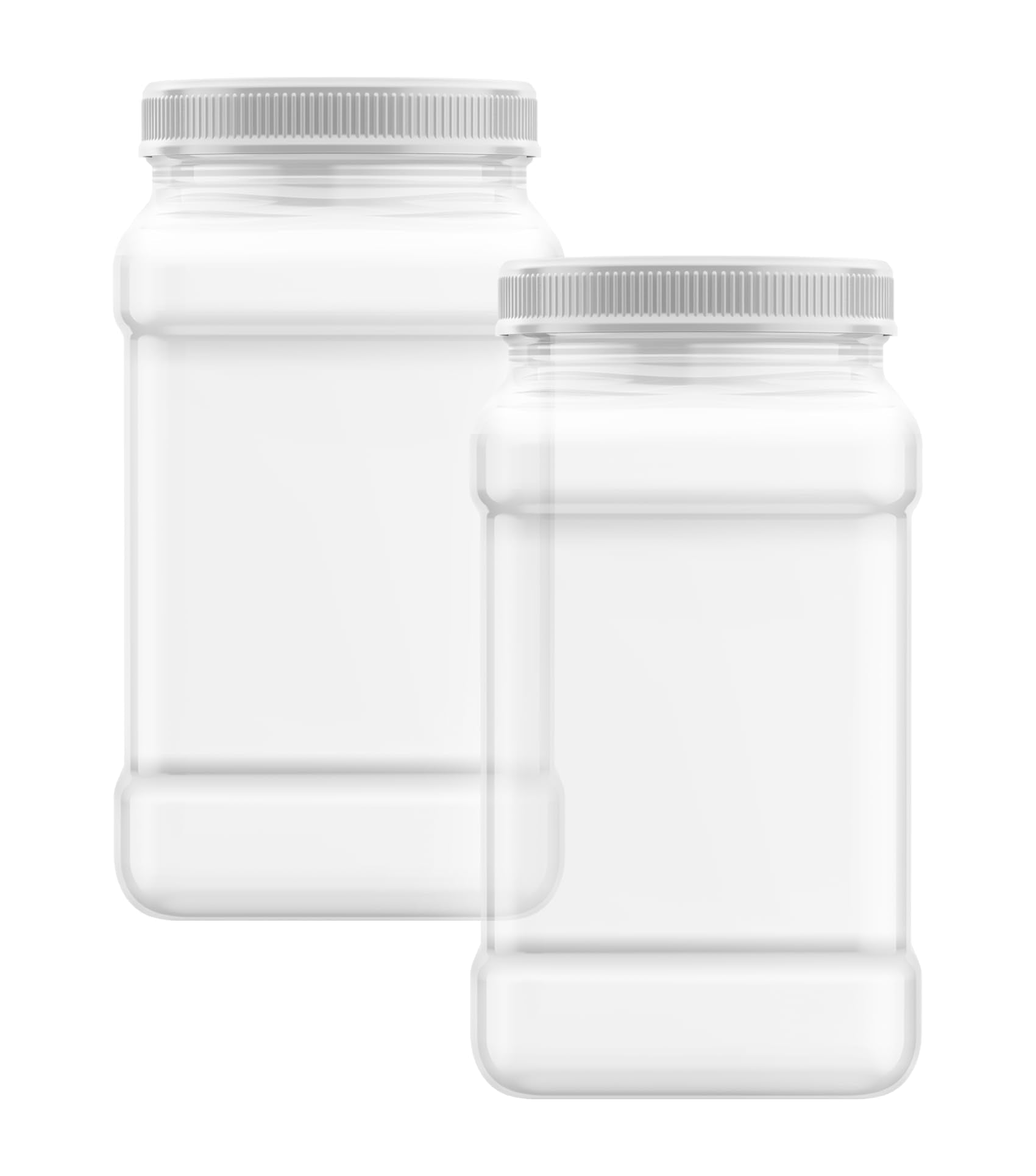 Mountain West 1 Gallon Jars, Square (2 pack)
