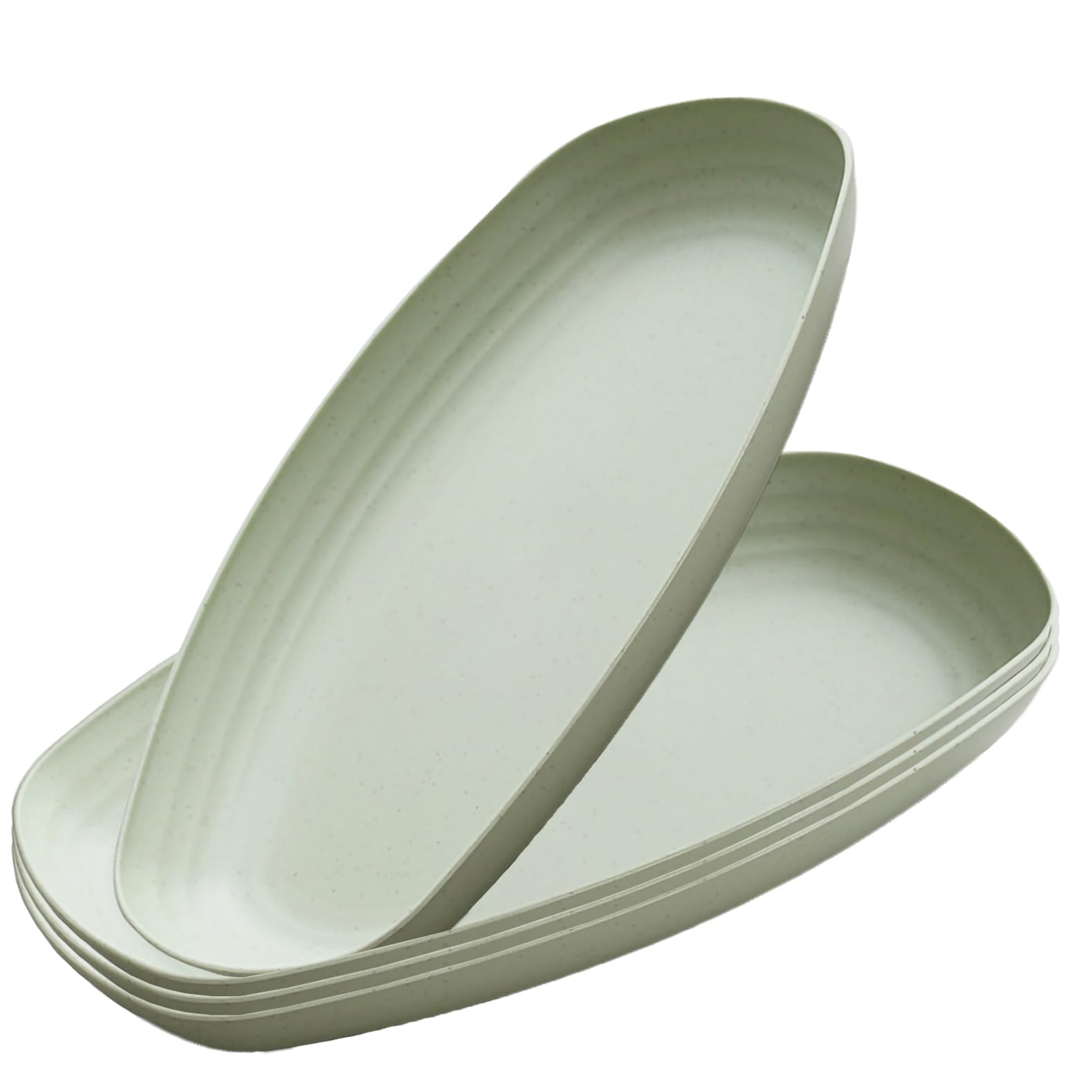 Woodtula Wheat Straw Oval Platter, Heavy Duty Mirror Polish Large Sizzling Platter Serving Tray Fish Plate For Steaming Fish Des