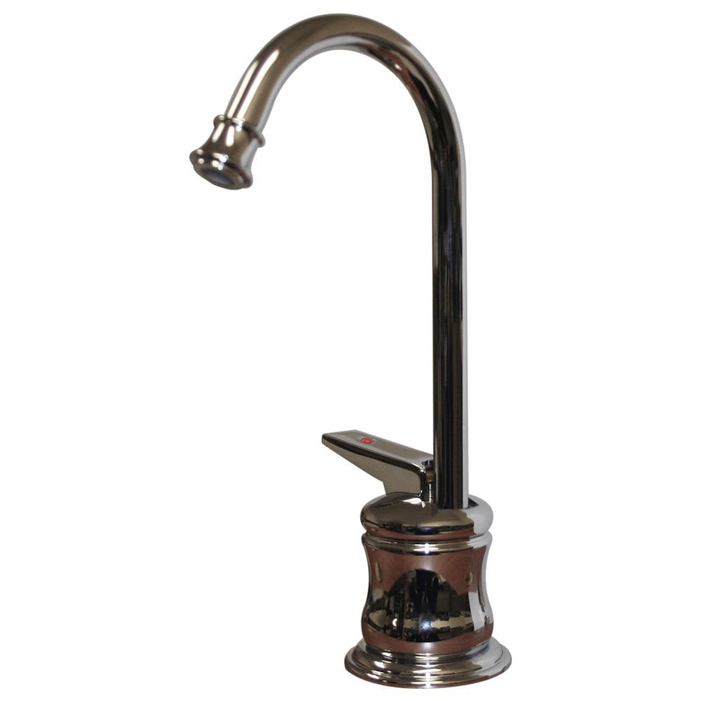 Whitehaus Whfh3-H65-Poch Forever Hot 5 1/4-Inch Instant Hot Water Dispenser With Gooseneck Spout