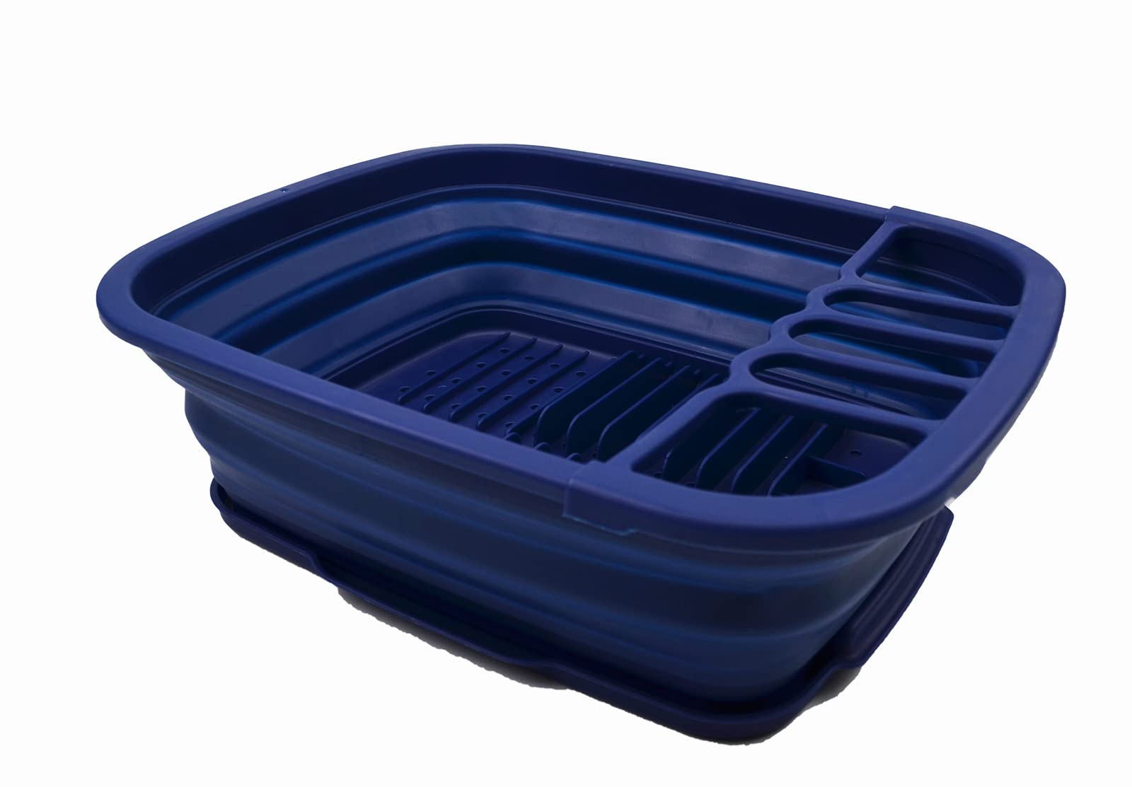 Sammart 8L (2.11Gallons) Collapsible Dish Drainer With Drainer Board - Foldable Drying Rack Set - Portable Dinnerware Organizer