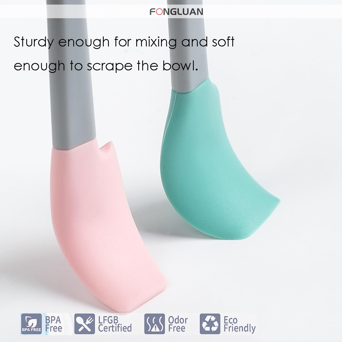 Fongluan Mini Silicone Spatula Set Of 5 - Heat Resistant & Nonstick Rubber Spatulas - Dishwasher Safe Kitchen Utensils For Cooki
