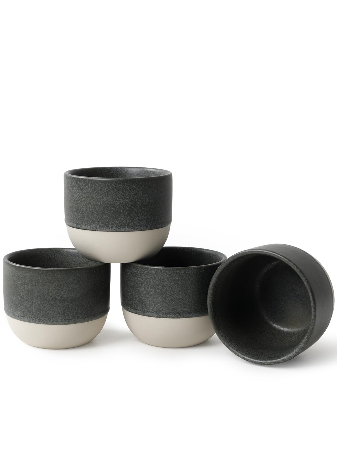 KERMANDO 4oz Espresso Cups Set of 4, Ceramic Demitasse Coffee Cups