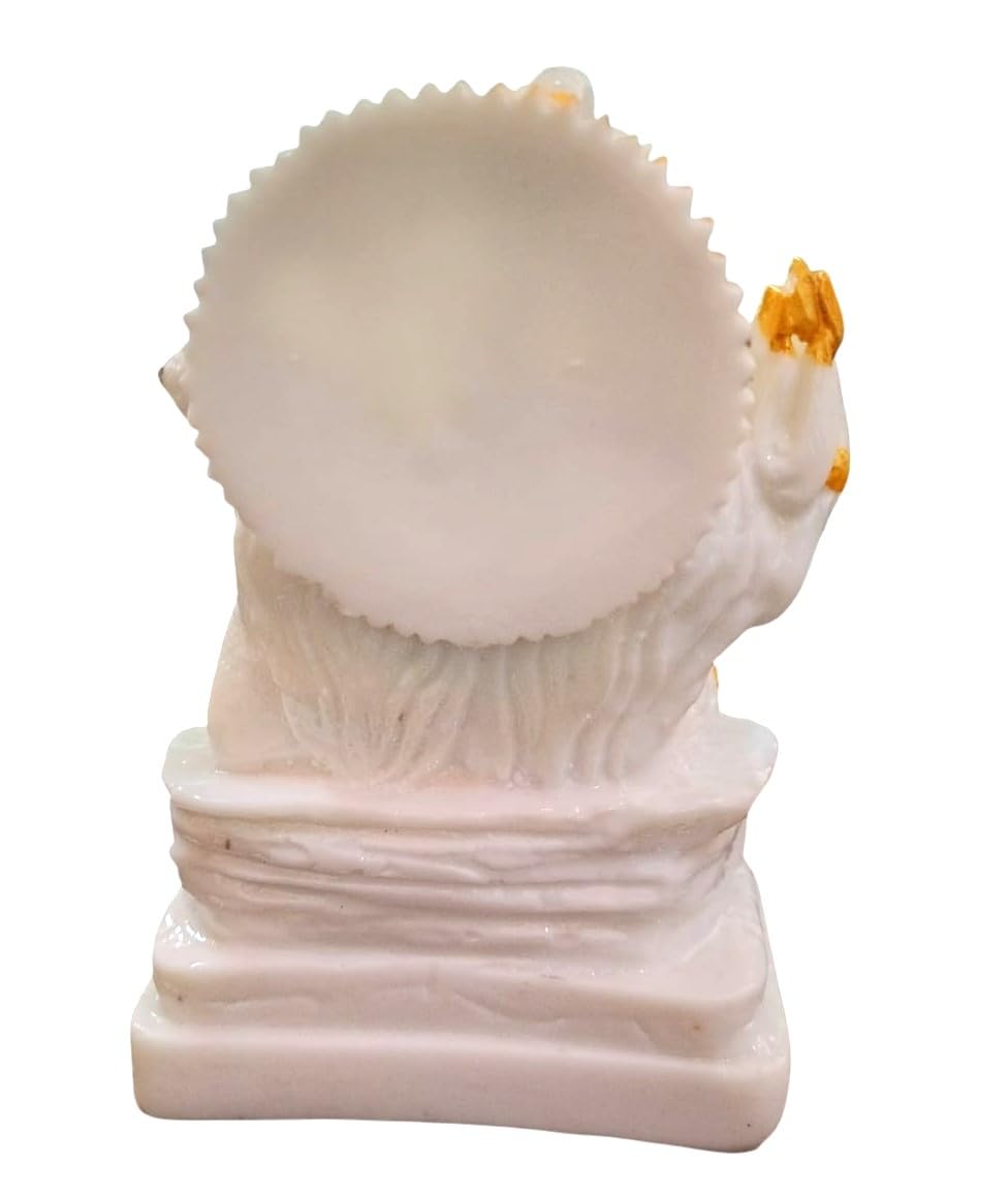 Ani Divine Elegant Shiv Parivar Murti White & Golden Resin Idol || Lord Shiv Ji, Parvati, Ganesh & Shivling For Pooja Room, Offi