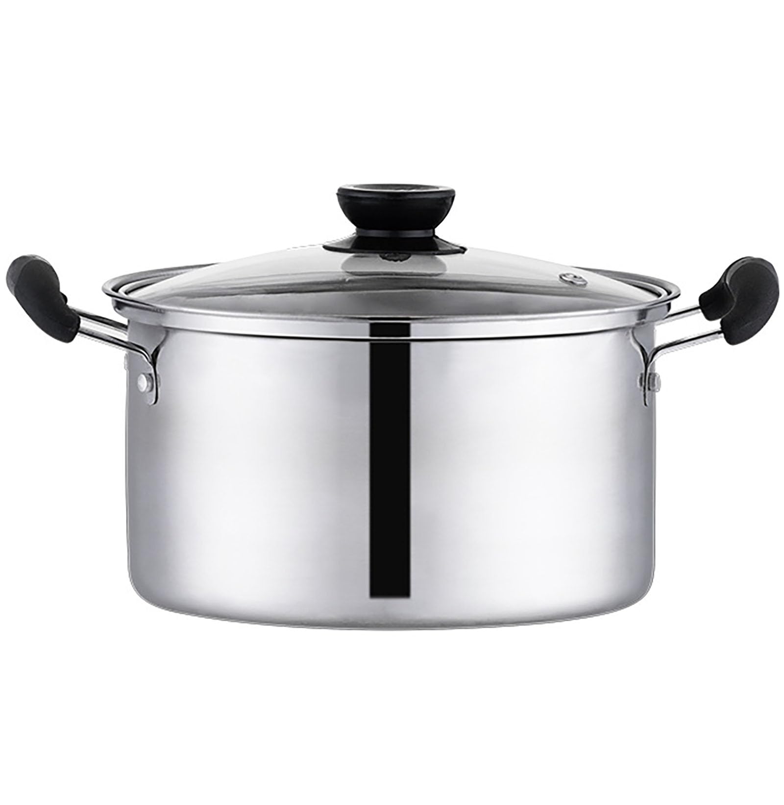 Thickened Stainless Steel Saucepan, 1.6 Quart Double Handle Milk and Soup Pot with Lid for Warming, Cooking and Boiling Milk, Sp