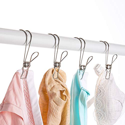 Oakenleaf Clothes Pins Hook Clip Will Not Rust 20 Piece 316 Marine Grade Stainless Steel Modern & Eco-Friendly 3.5Inch With A Wi