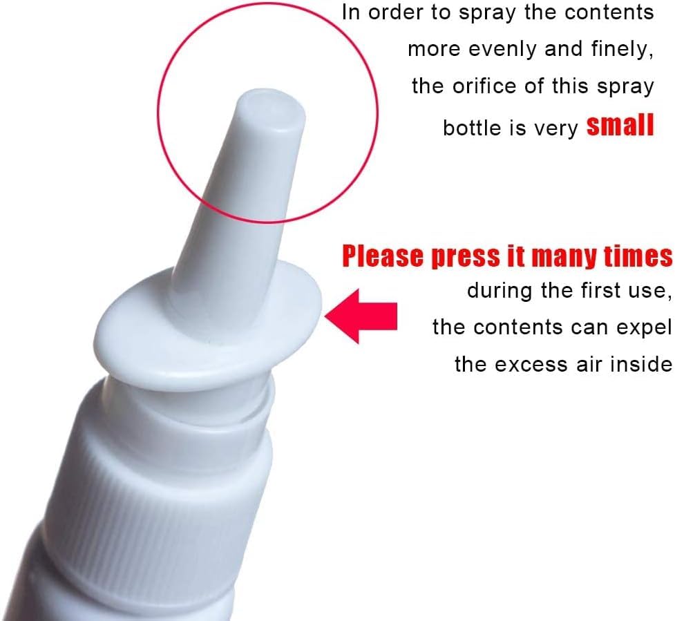 erioctry 3PCS 5ML Empty Refillable Amber Glass Nasal Bottle Pump Cleanser Container for Washing