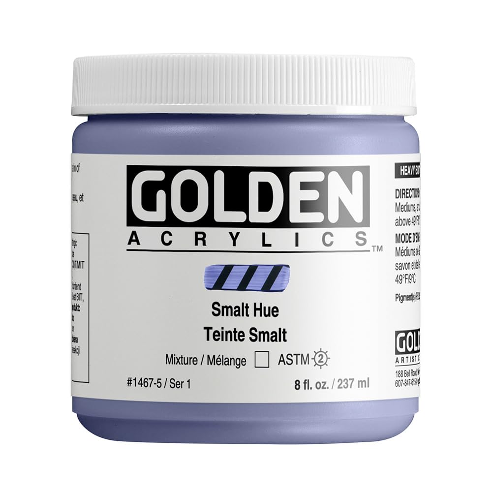 Golden Heavy Body Acrylic - 8 Oz Jar - Smalt Hue