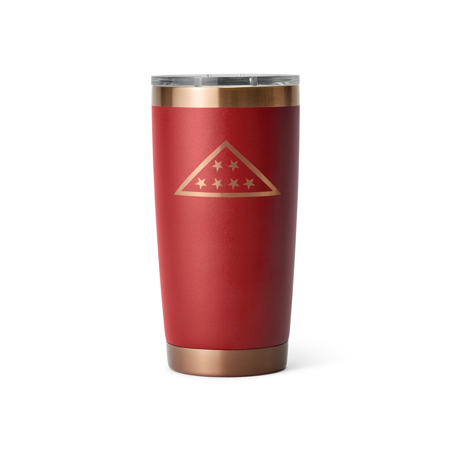 Yeti Rambler 20 Oz Tumbler, Stainless Steel, Vacuum Insulated With Magslider Lid, Folds Of Honor - Brick Red