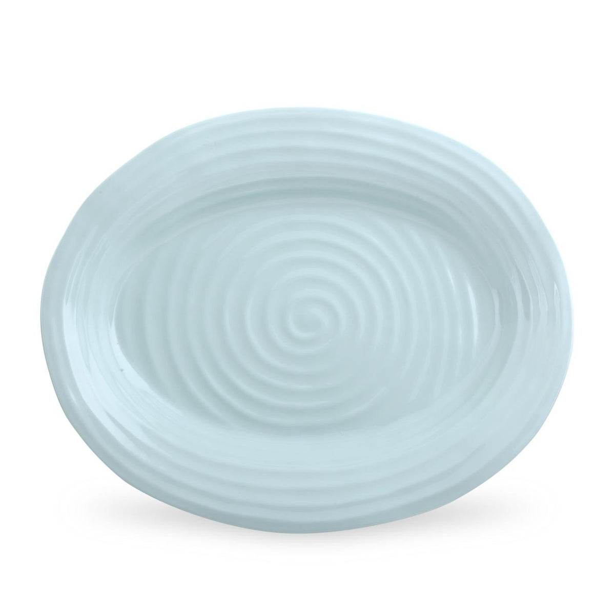 Portmeirion Sophie Conran Platter | 14.5'' Celadon Oval Serving Tray | Made From Porcelain | Dishwasher And Microwave Safe | Per