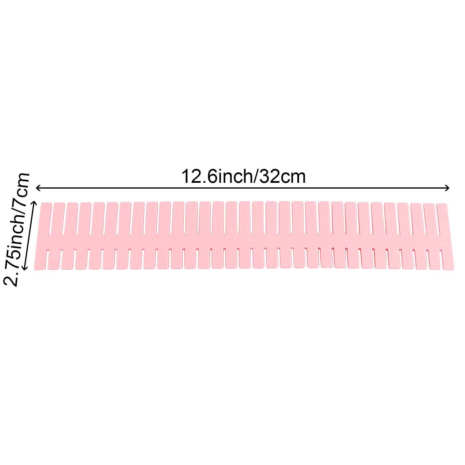 ZOENHOU 60 PCS DIY Drawer Divider Organizers, Pink Drawer Dividers, Adjustable Premium Plastic Organizers for Makeup Drawers Des