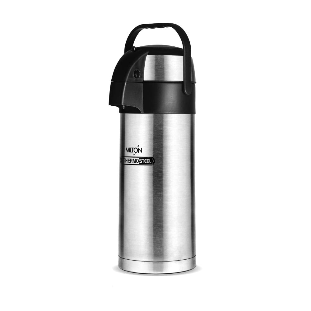 Milton Beverage Dispenser 3500 Stainless Steel For Serving Tea And Coffee, 3.58 Litre, Silver