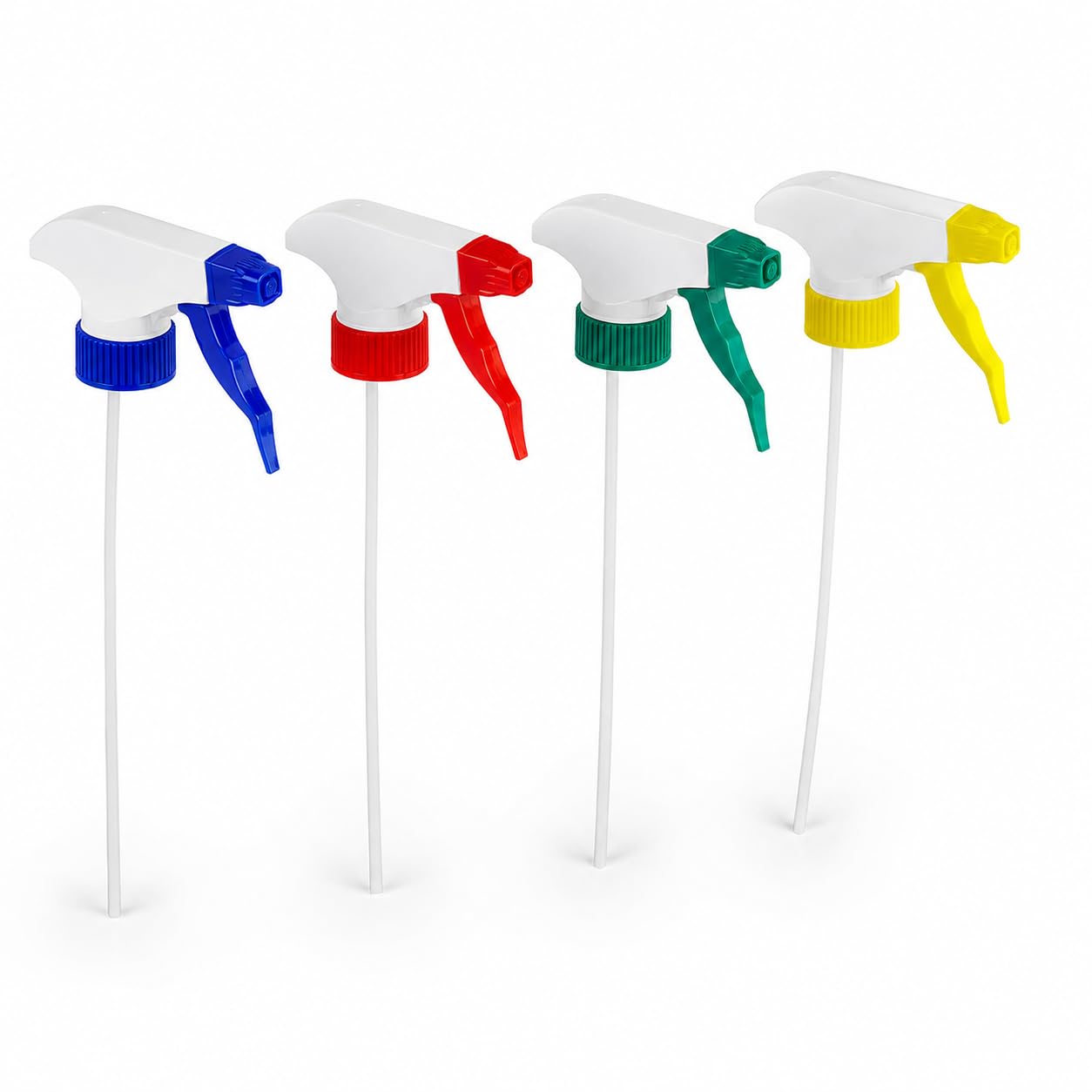 Glownary 9 Adjustable Spray Bottle Triggers, Assorted Colors, 12/Case