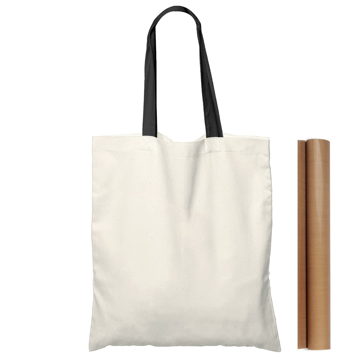 Npbag 15 Pack 15'' X 16'' Natural Cotton Tote Bags, Lightweight Blank Bulk Cloth Bags With 1Pc Of Ptfe Teflon Sheet