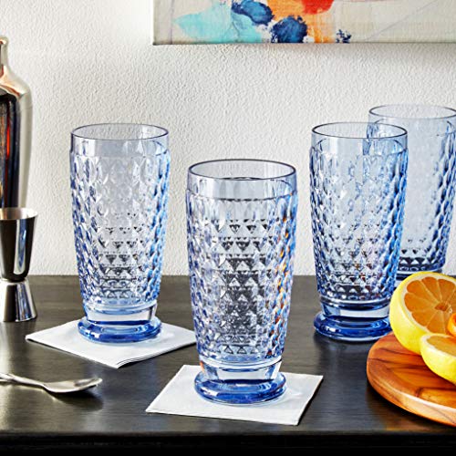 Boston Highball Tumblers Set Of 4 - Blue - 13.5 Ounce