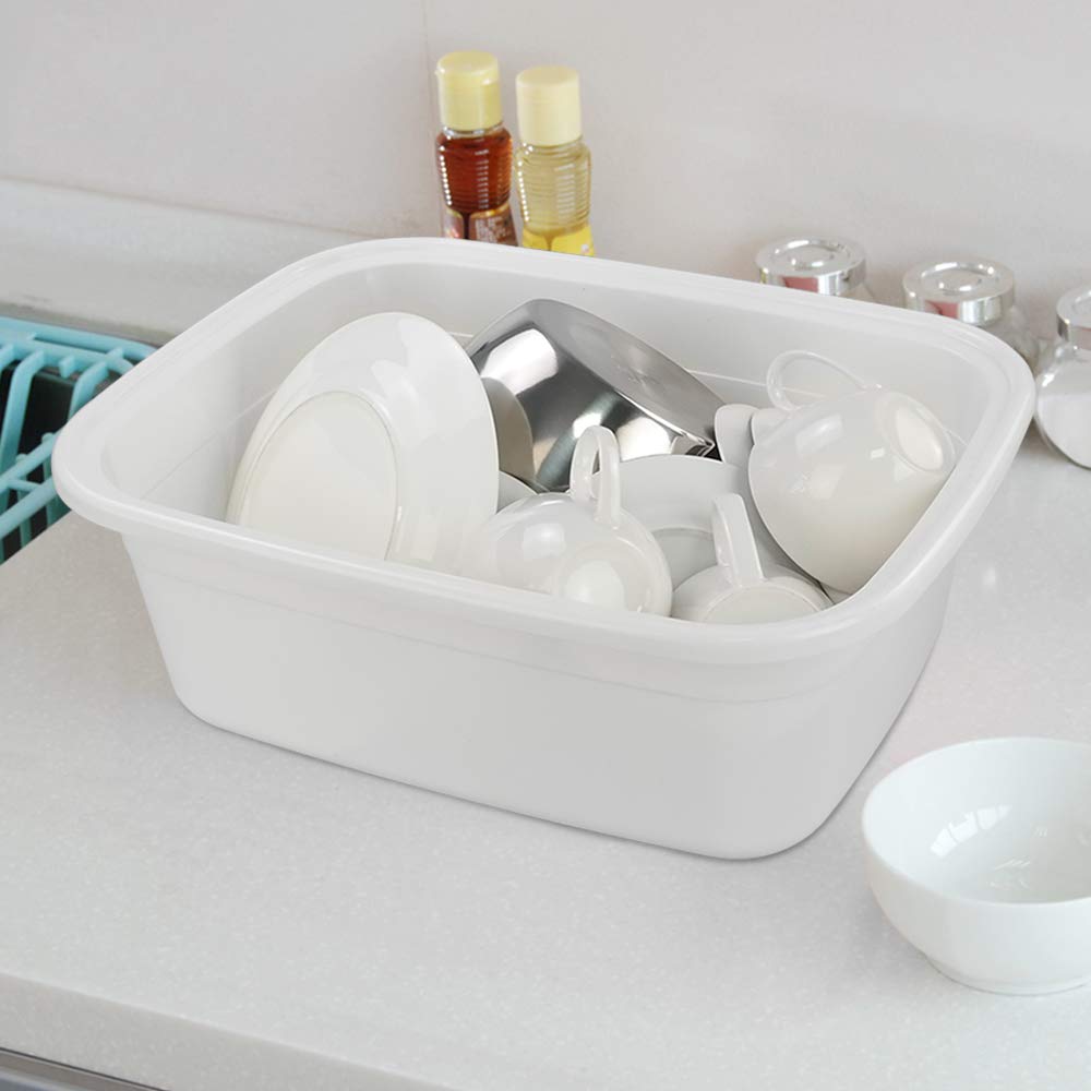 Jandson 16 Quart Plastic Basin, Colorful Dish Pan, 3 Packs