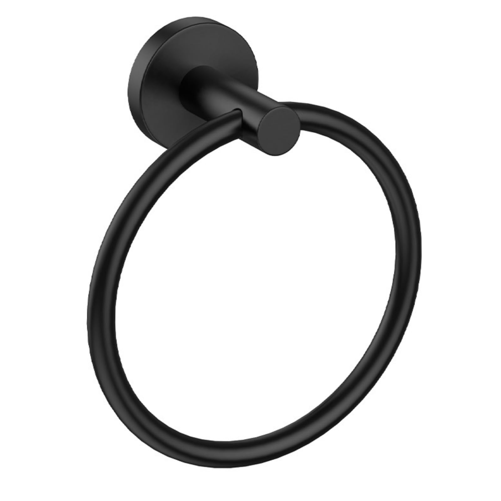 USHOWER Matte Black Towel Ring  Hand Towel Holder for Bathroom Wall Mounted  Durable 304 Stainless Steel  Modern Style