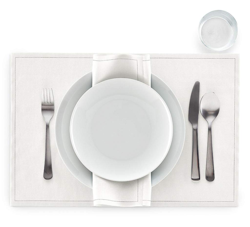 My Drap Washable And Reuseable Cloth Placemat - 17.7 X 12.6 In (12 Per Roll, Cotton Cream)