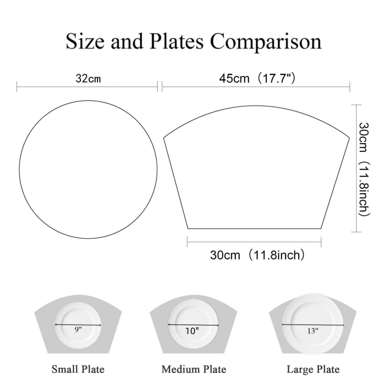 SHACOS Round Table Placemats Set of 5 Wedge Shaped Place Mat with Centerpiece Round Mat Heat Resistant Table Mats Washable (5  Beige)