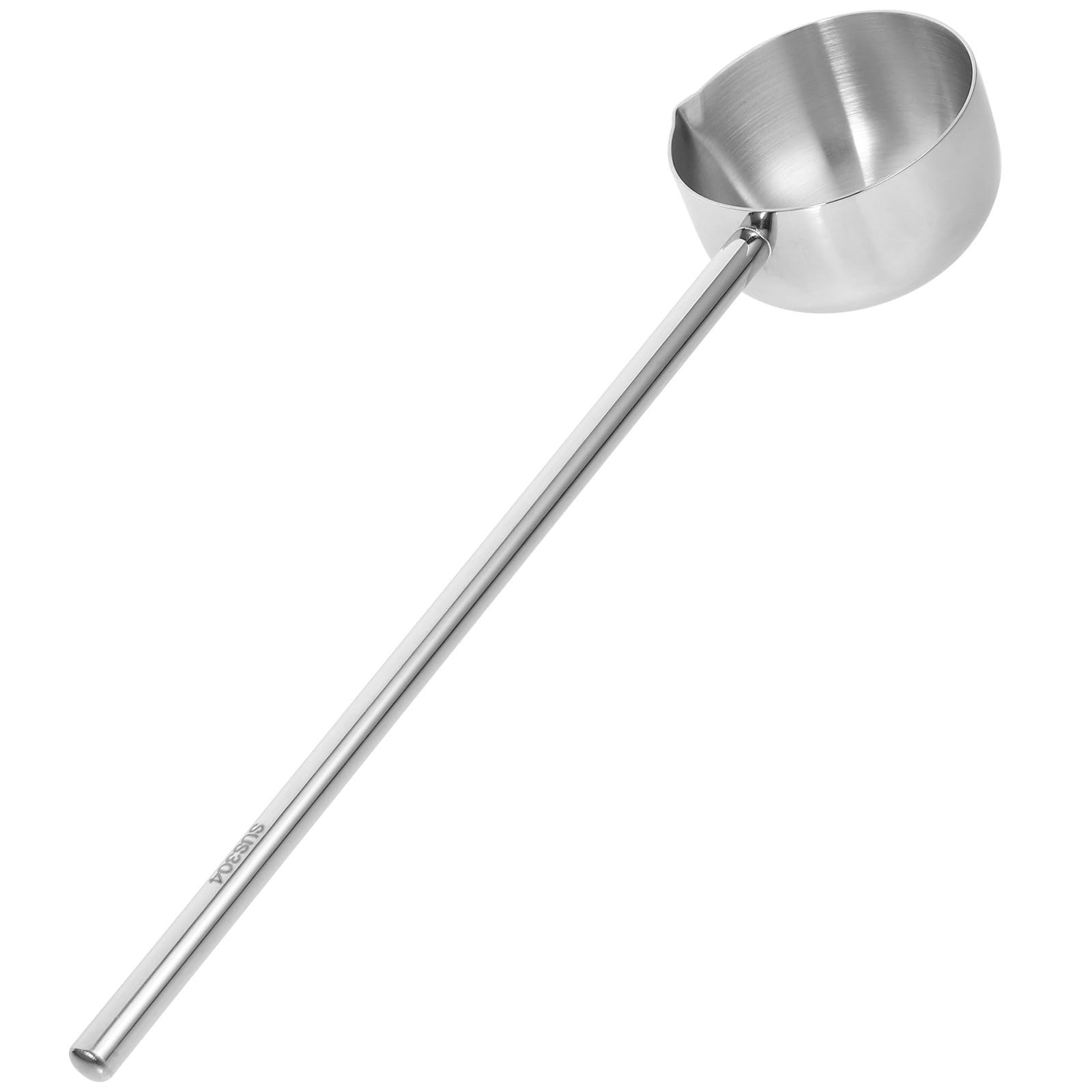 FOMIYES Stainless Steel Oil Spoon and Soup Ladle Long Handle Thickened Water Dipper Kitchen Scoop for Cooking and Serving
