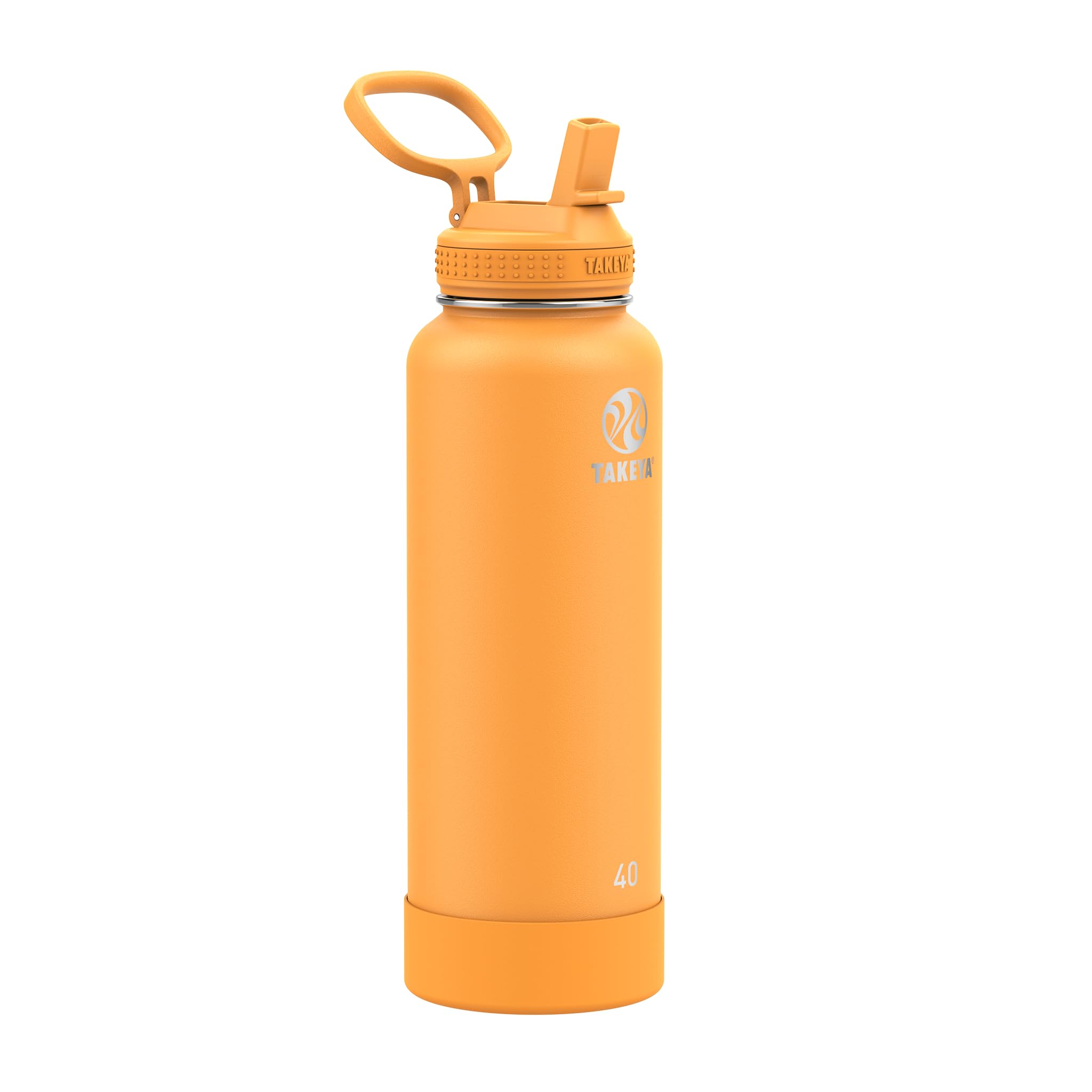 Takeya Actives 40 Oz Vacuum Insulated Stainless Steel Water Bottle With Straw Lid, Premium Quality, Honeycomb