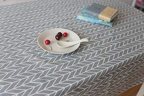 Meioro Table Cloth Grey Small Table Cloths Rectangular Oblong Tablecloth Cotton Linen Washable Tablecloths Christmas Kitchen Far