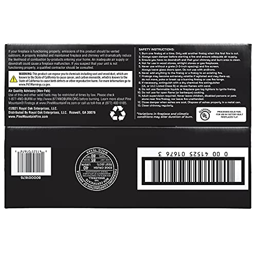 Pine Mountain Java Log, Recycled Coffee Grounds 4-Hour Firelog Long Burning Firelog For Campfire, Fireplace, Fire Pit, Indoor &