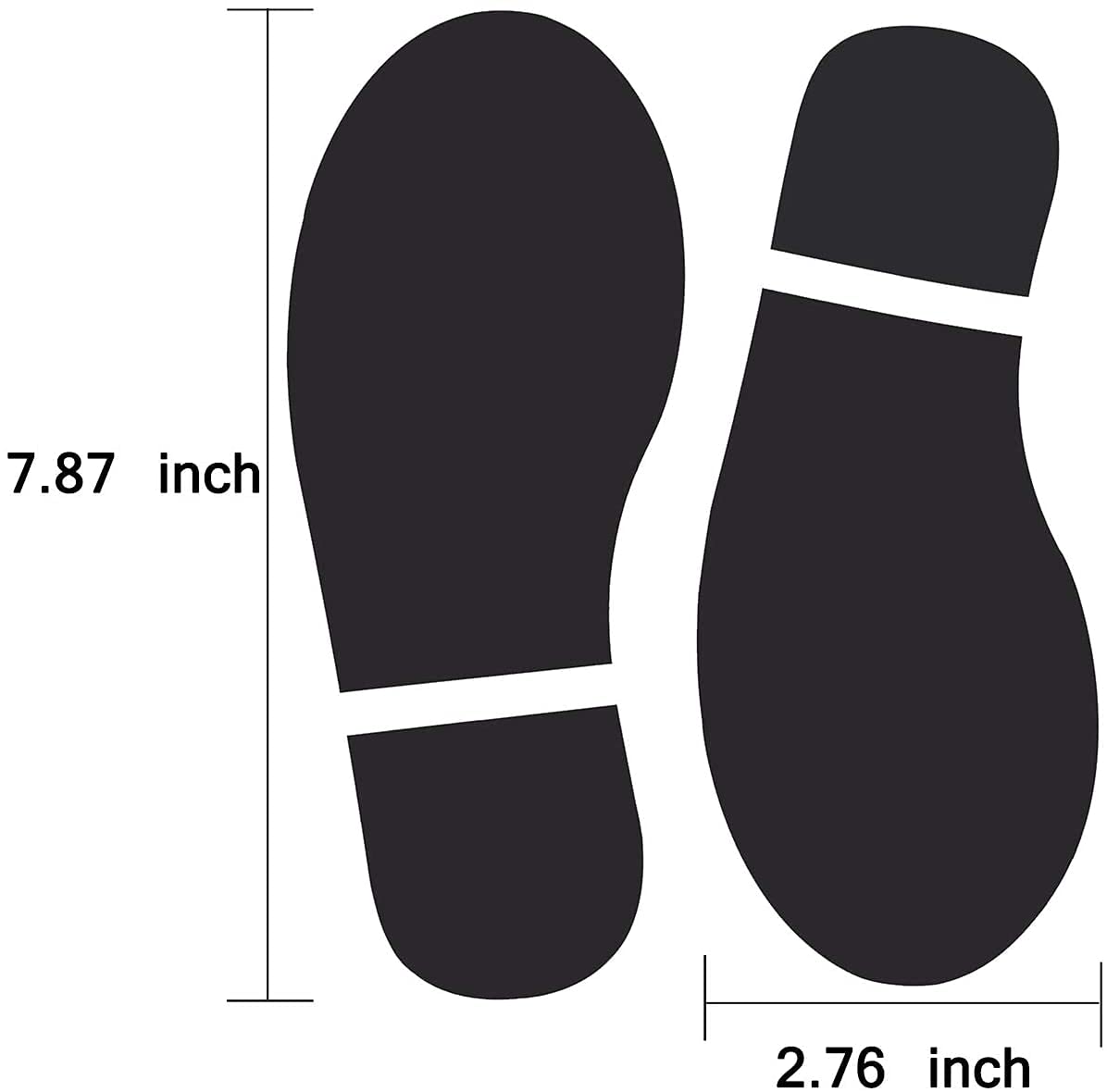 20 Pairs 40 Prints Black Shoes Footprint Stickers Pvc Footprint Decals For Office School Floor Wall Stairs To Guide Directions