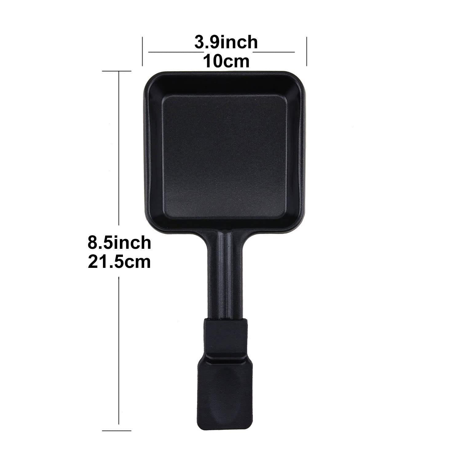 Honne 8Pcs/Set Square Shape Non-Stick Coating Mini Raclette Grill Pan Cheese Pan Replacement/Additional Raclette Dishes Mini Gri