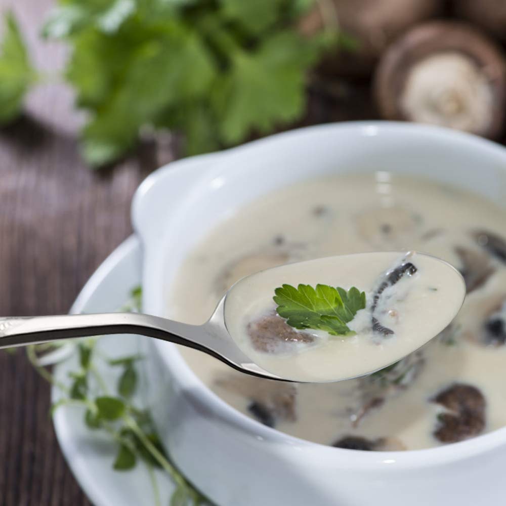 Nicesh 16-Piece Stainless Steel Dinner Spoons, 8.19-Inch