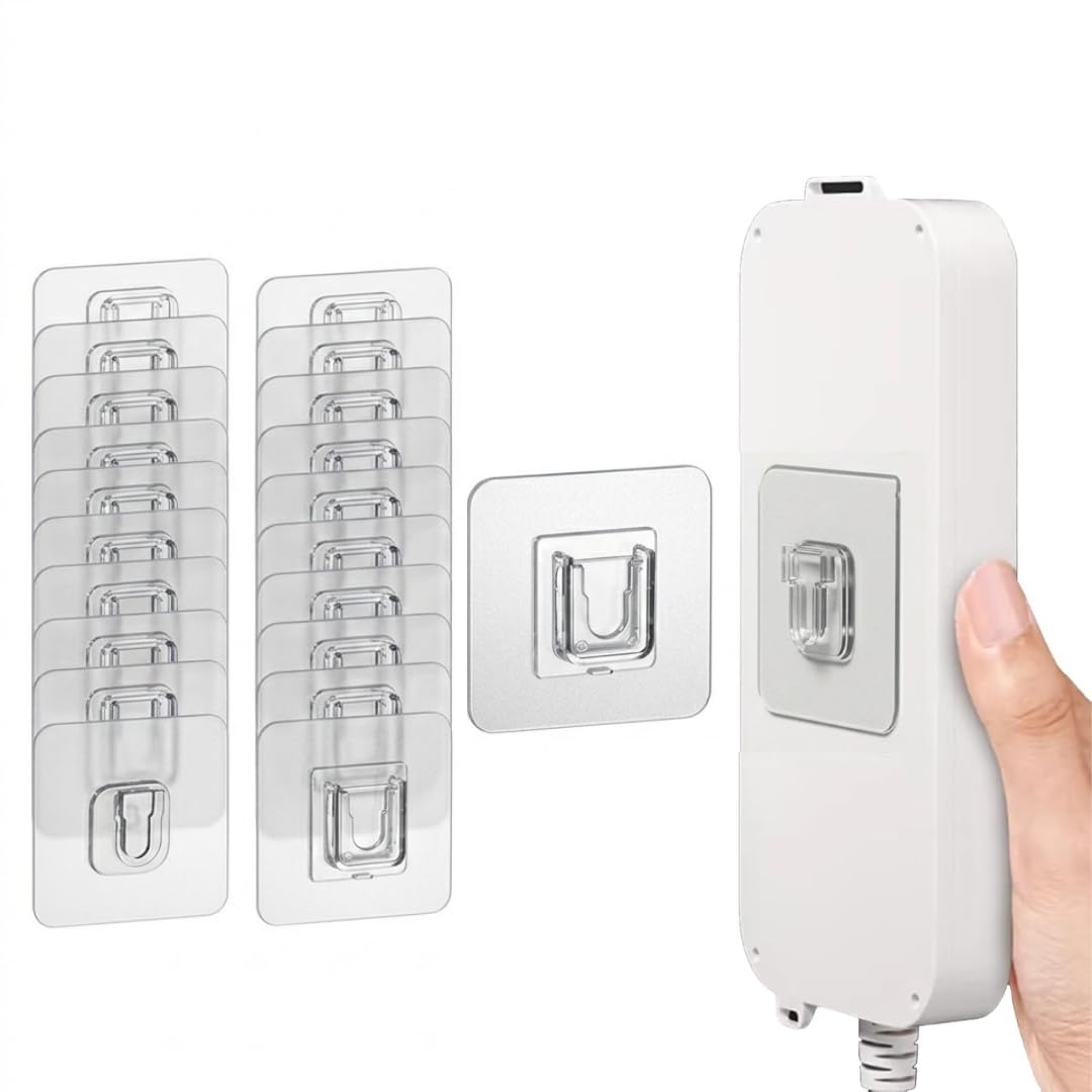 Luxeeva Self Adhesive Wall Hooks For Hanging | 1Kg Strong & Transparent Adhesive Wall Hook, No Drill DamageFree Wall Hangers Fo