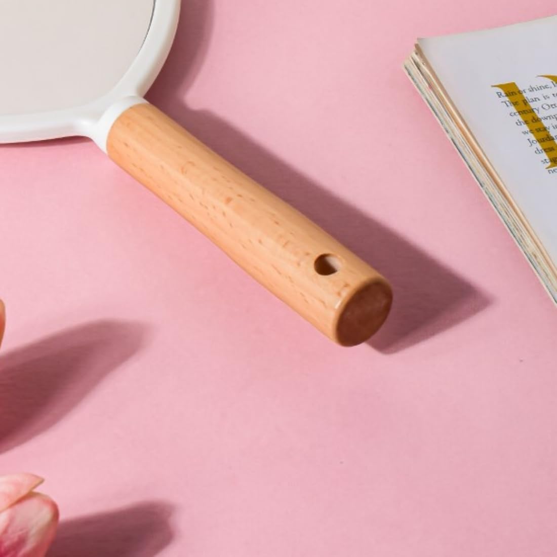 Nestasia Love Heart Hand Mirror | Lightweight And Adorable Vanity Mirror For Makeup And Touch-Ups On The Go | Crystal-Clear Refl